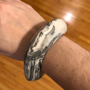 Unique artsy marble-look bangle bracelet